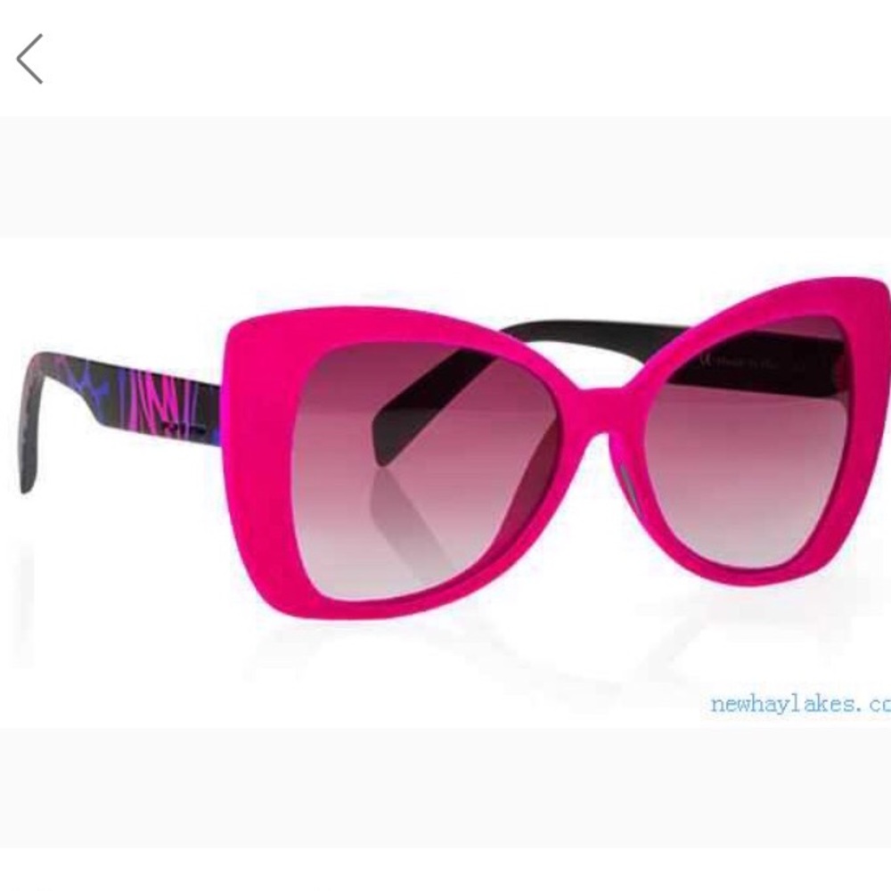 Italia Independent Pink Velvet Cat Eye Sunglasses